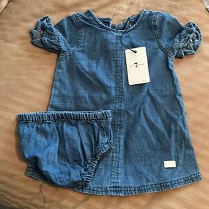 Seven for all kind denim dress and diaper cover